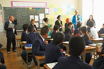 学校訪問／原中学校、青葉台中学校（11/27, 28）