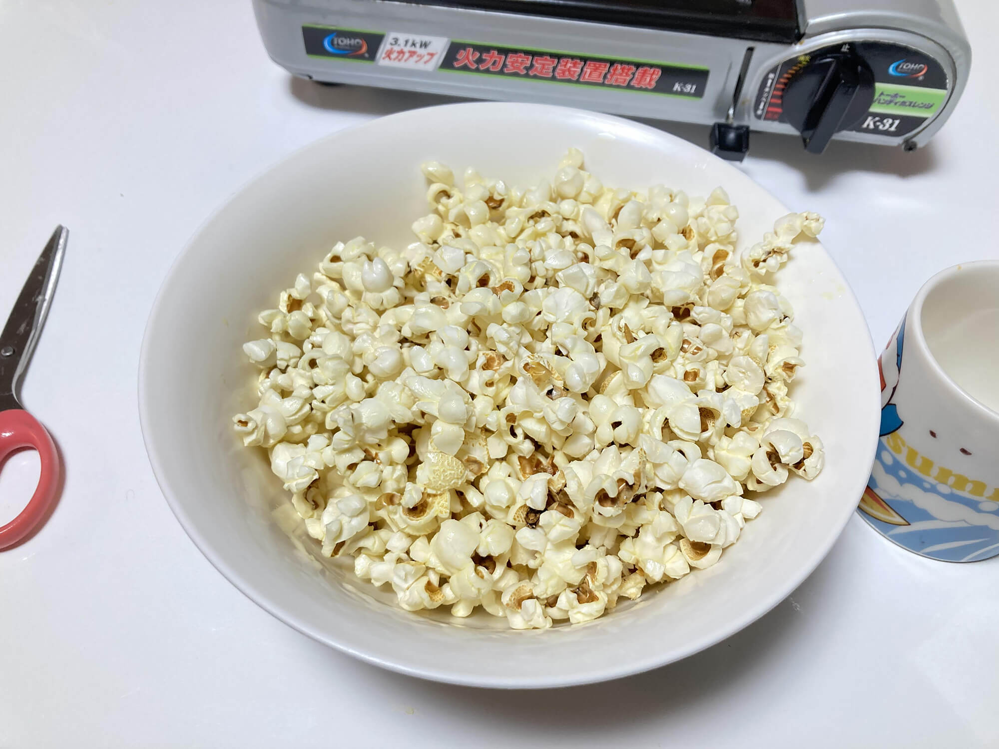 03 ポップコーン作る