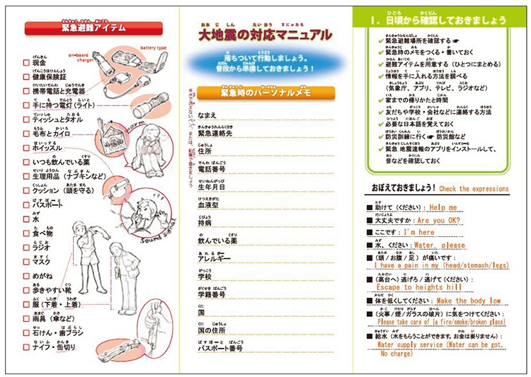 【参照2】大地震の対応マニュアル〔やさしい日本語版〕