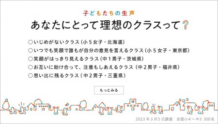 こども1週間しあわせ調査から、子どもたちの生声をご紹介します。