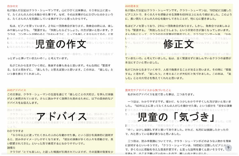 【図２】児童が見比べる画像